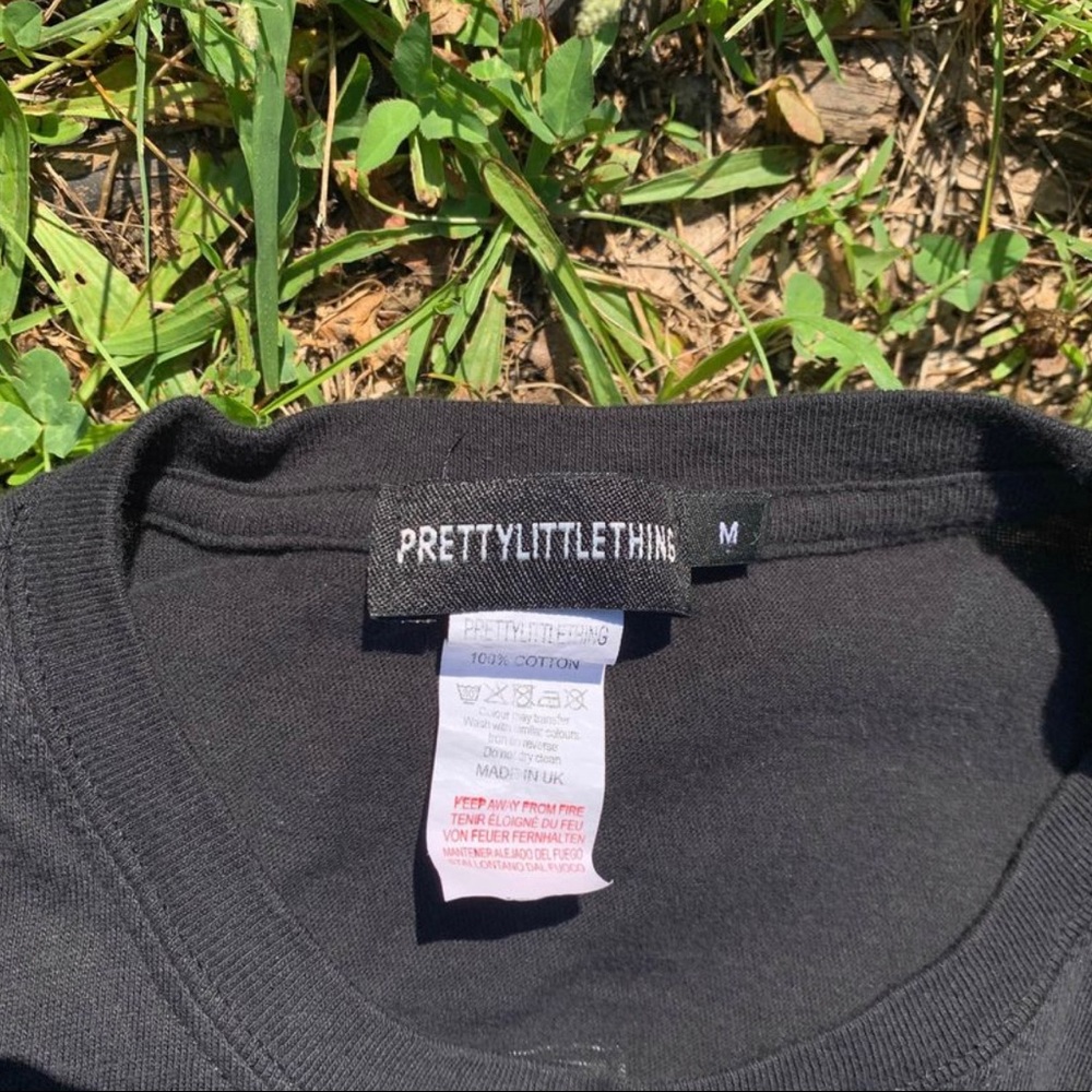 Pretty Little Thing Black Athletics Club Back Slogan T-Shirt